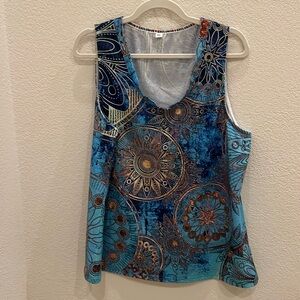 EXCLUSIVE SLEEVELESS MULTICOLOR TOP XXL LIKE NEW